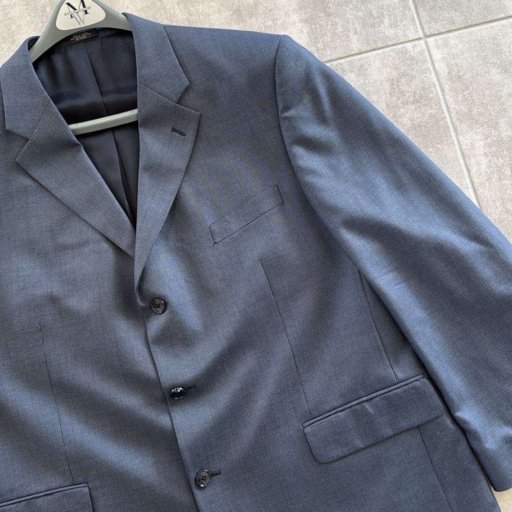 JONES NEW YORK Beautiful Plaid Blue Men's Suit - Excellent Condition - Picture 4 of 14